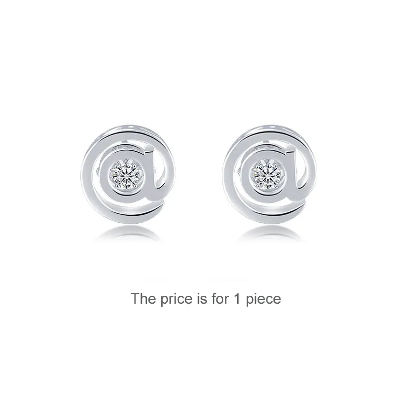 @ Stud Moissanite Diamond Dancing Stone Earring (1 Piece) Unisex 925 Sterling Silver MFE8190