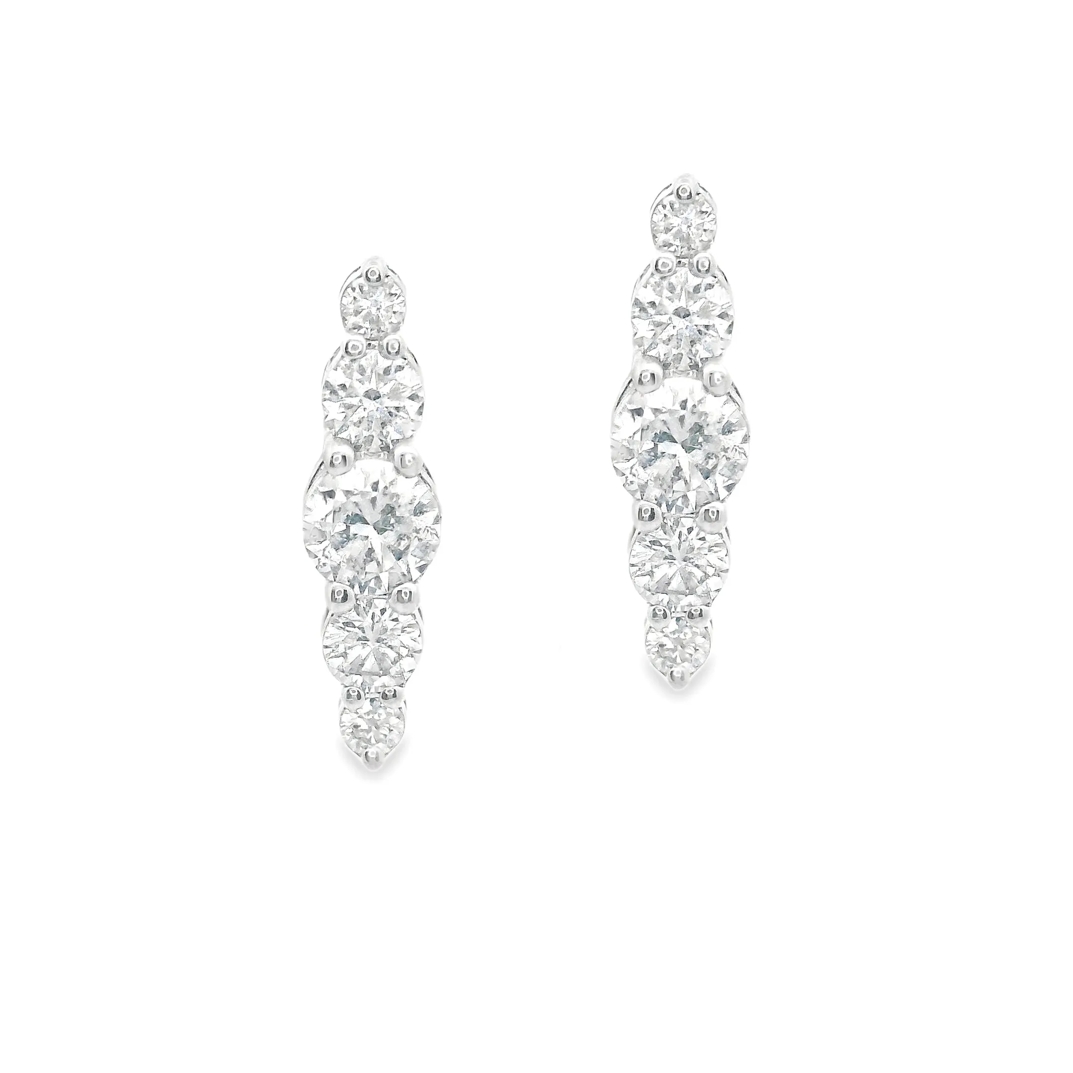 .10ct 14k White Gold Diamond Stud Earrings