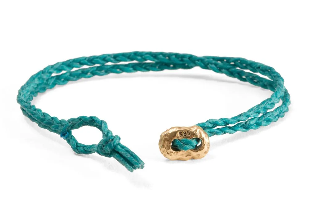 #130 - Men’s bracelet Nugget turquoise - GOLD