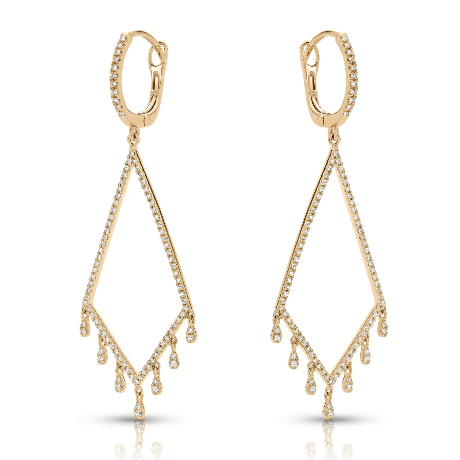 14K Dangling Diamond Earring