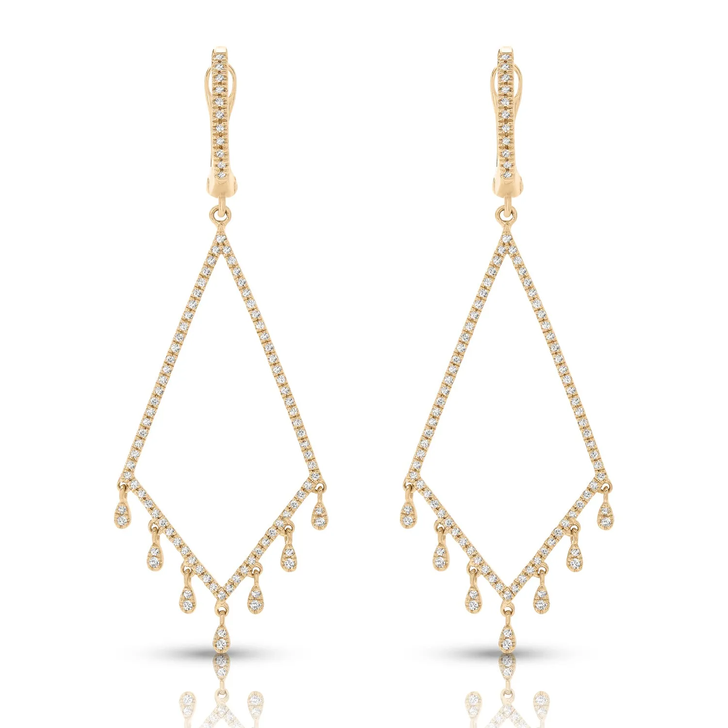 14K Dangling Diamond Earring