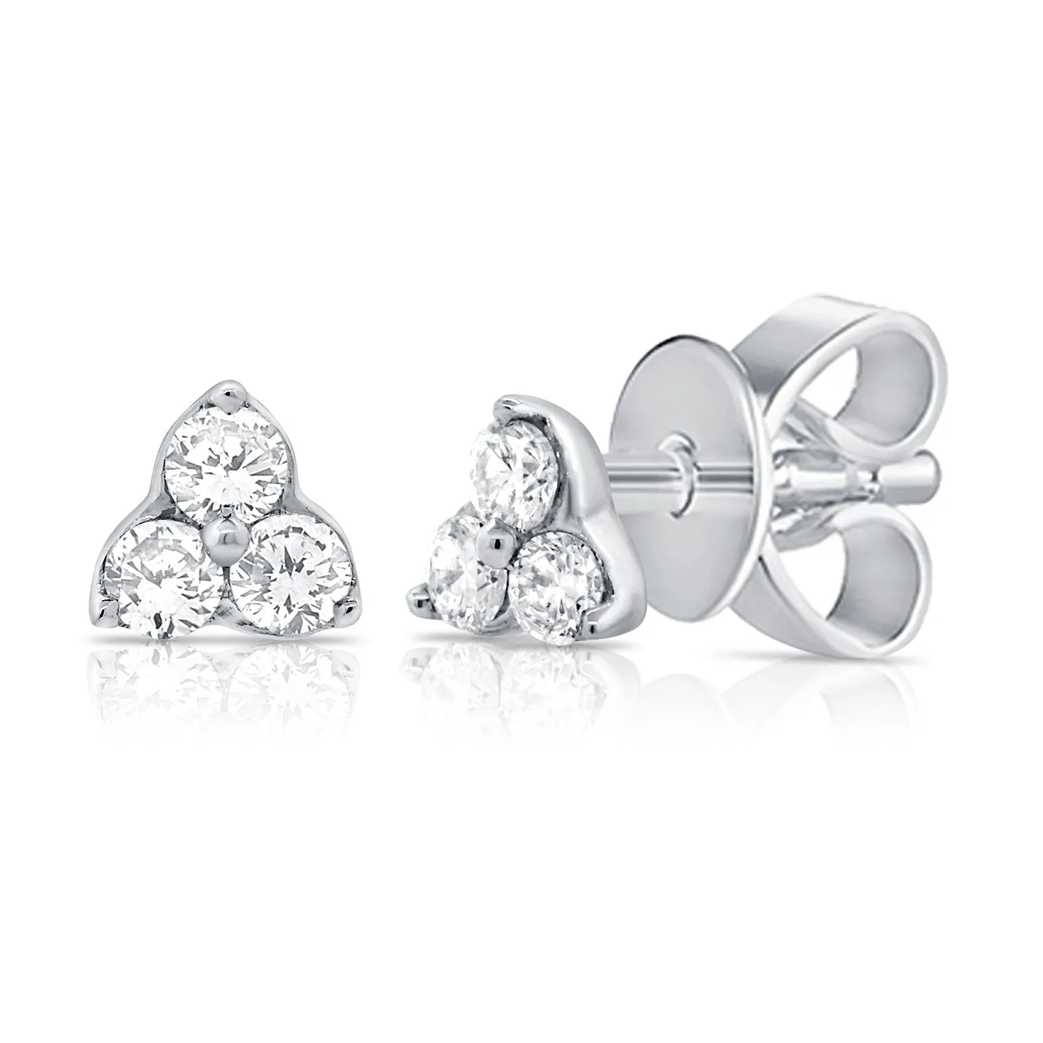 14k Gold & Diamond Stud Earrings - 0.06ct