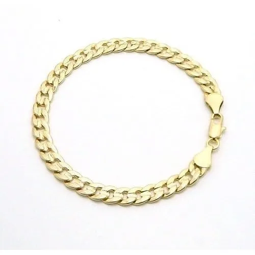 14K Gold Filled Mat Finish Cuban Bracelet