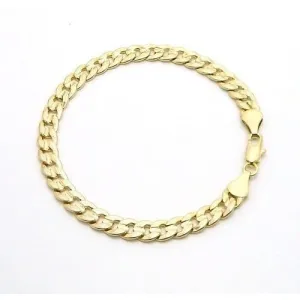 14K Gold Filled Mat Finish Cuban Bracelet