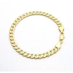 14k Gold Filled Matt Finish Cuban Bracelet