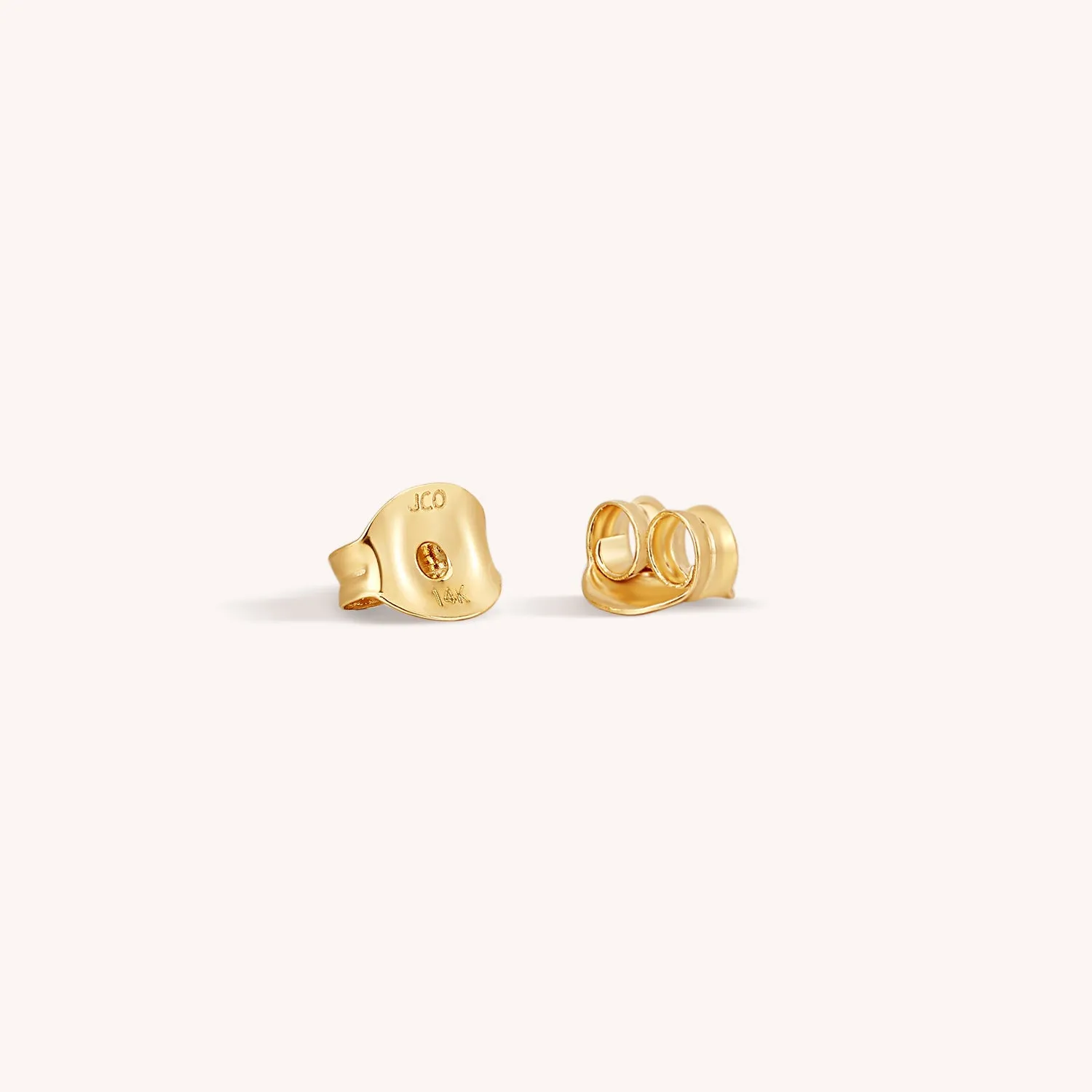 14K Solid Gold Mini Diamond Stud Earrings