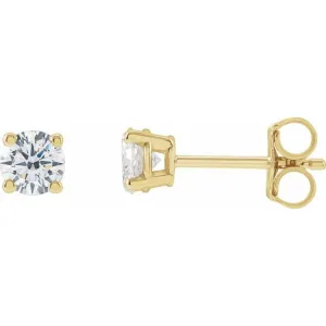 14K Yellow 1/2 CTW Lab-Grown Diamond Stud Earrings