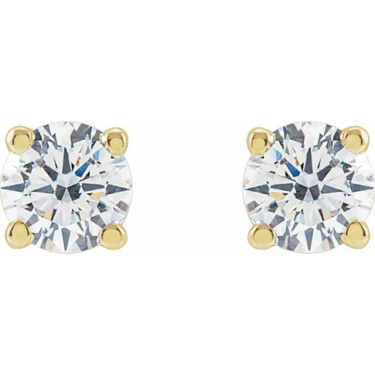 14K Yellow 1/2 CTW Lab-Grown Diamond Stud Earrings