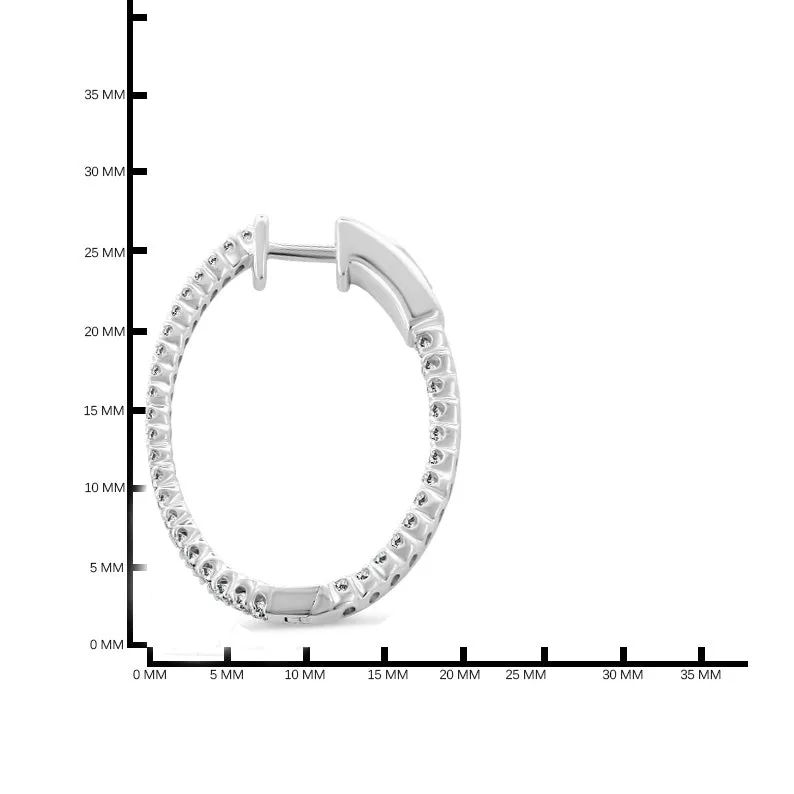 14KW  20/27M INSIDE OUT OVAL  DIAMOND HOOP   (118HP117334W14DI1)