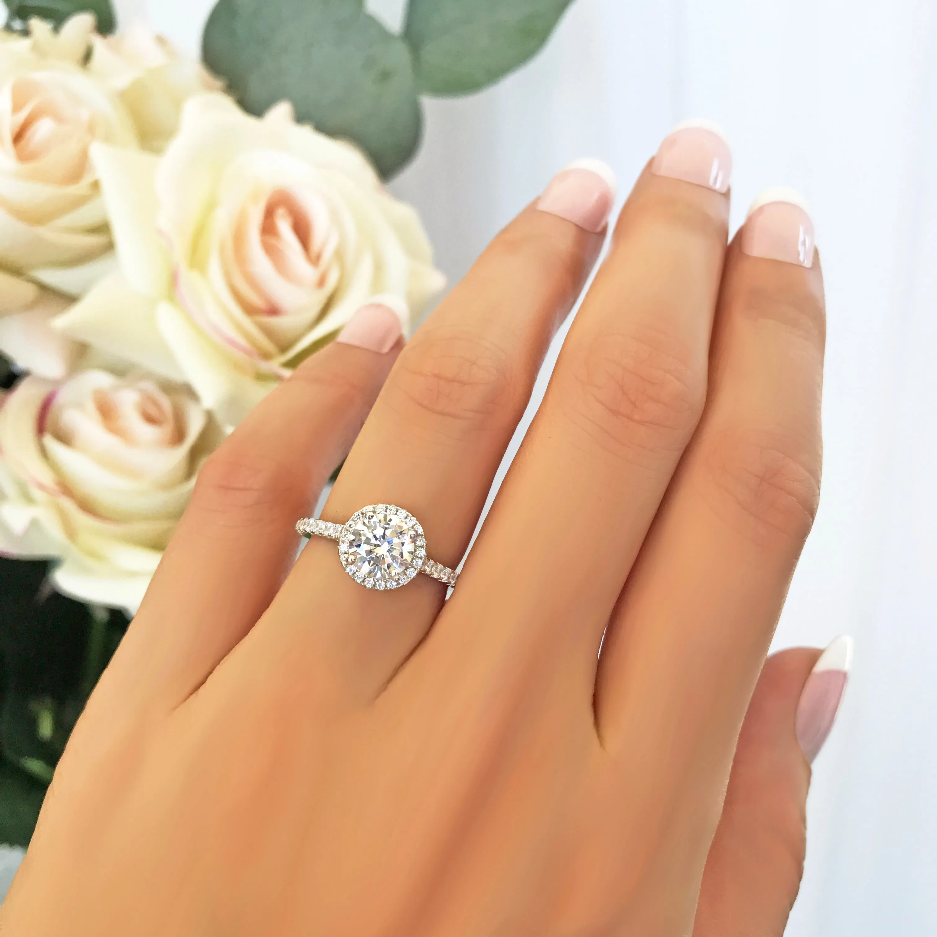 1.5 ctw Classic Round Halo Ring