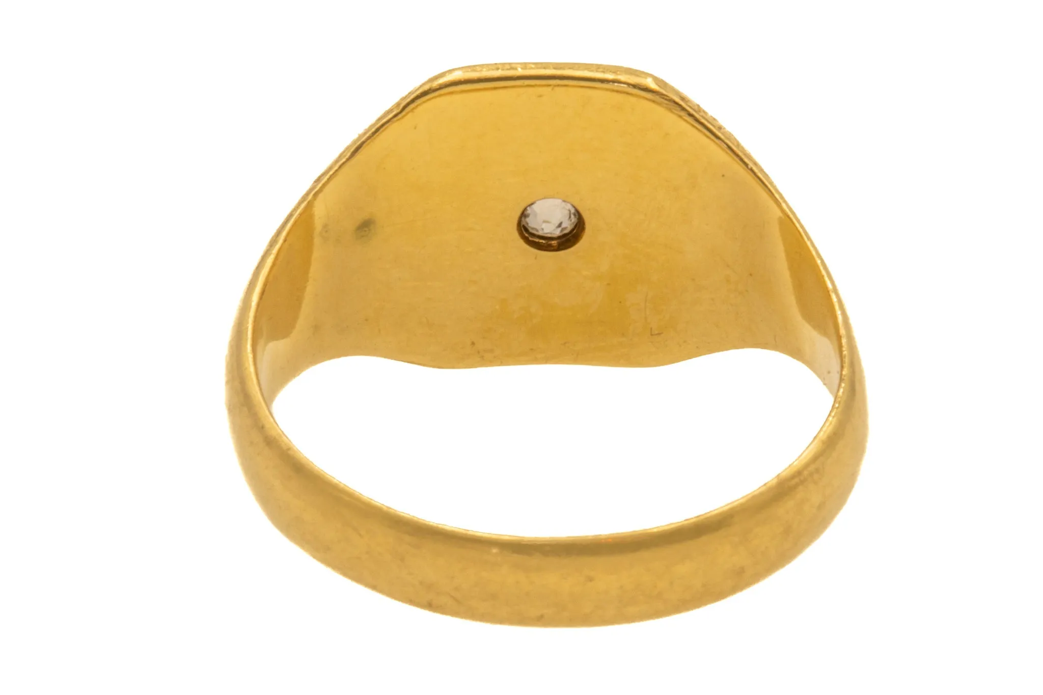 18ct Gold Diamond 'Star Set' Signet Ring