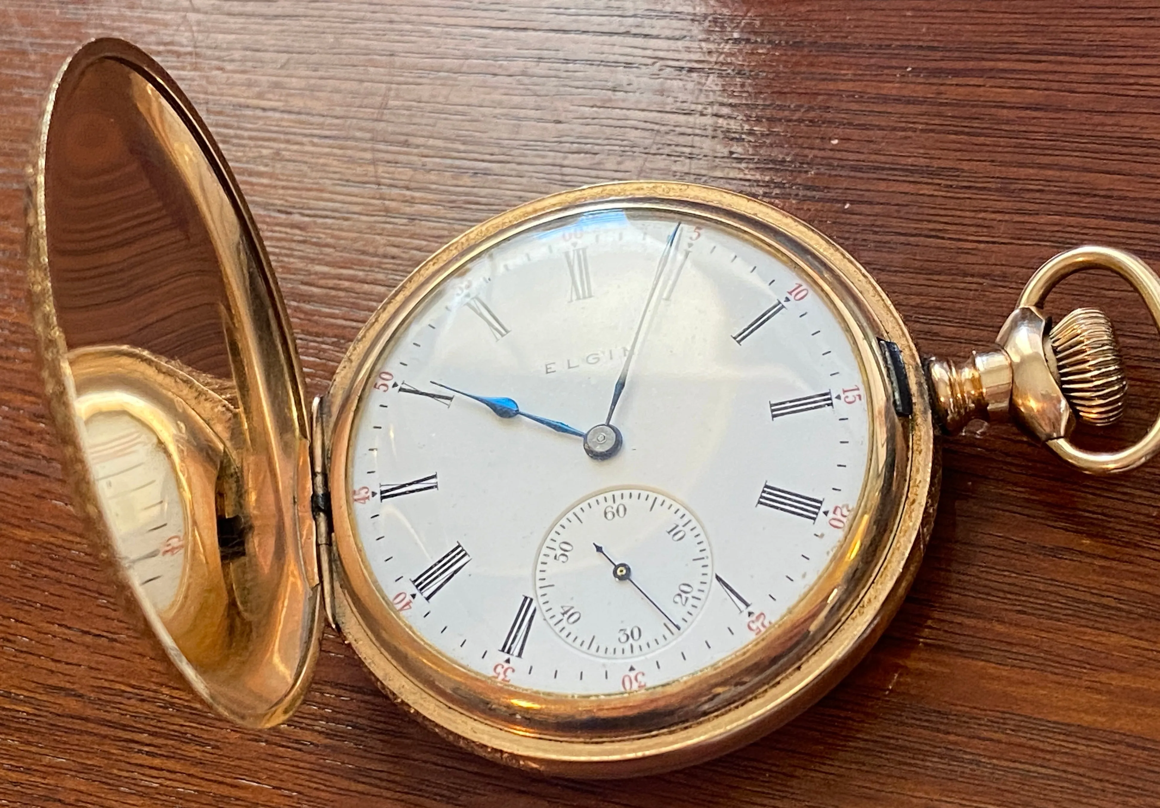 1906 Elgin Grade 241 16s 17j Pocket Watch 3 Finger Bridge Gold Filled