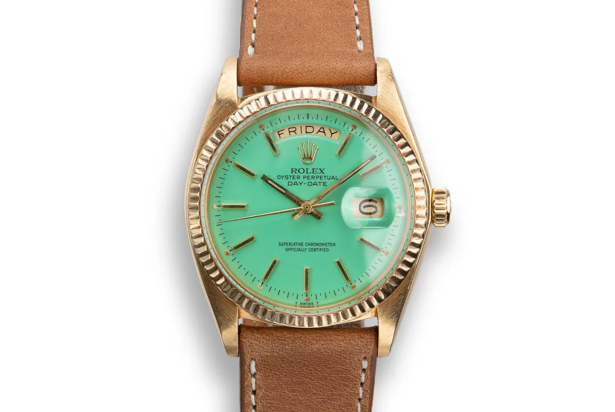 1974 Rolex 18K YG Day-Date 1803 with Turquoise Stella Dial