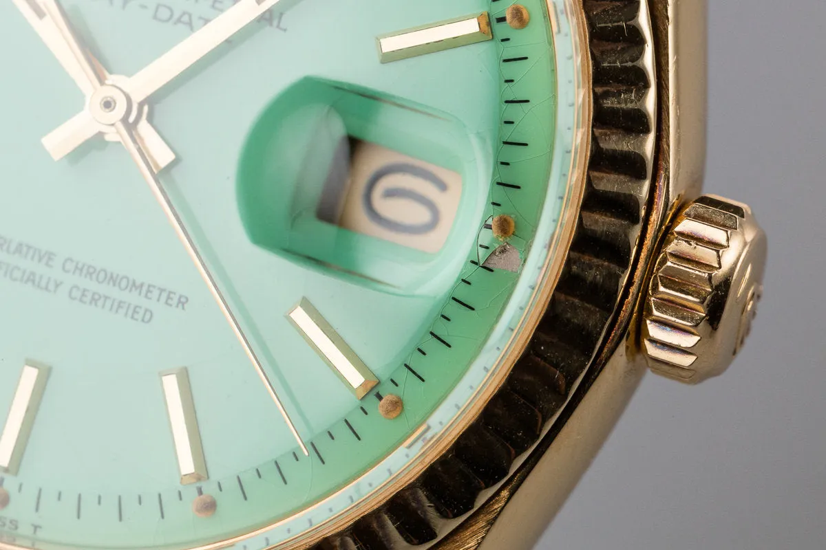 1974 Rolex 18K YG Day-Date 1803 with Turquoise Stella Dial