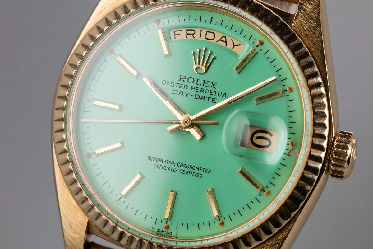 1974 Rolex 18K YG Day-Date 1803 with Turquoise Stella Dial