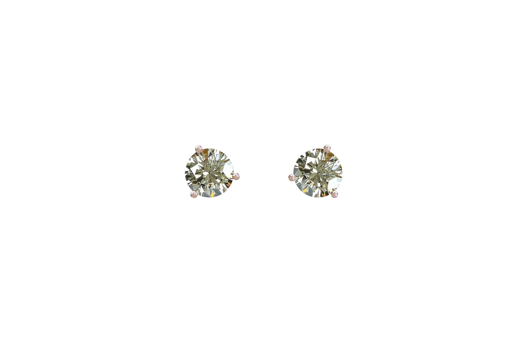 2 ctw Champagne Diamond Studs