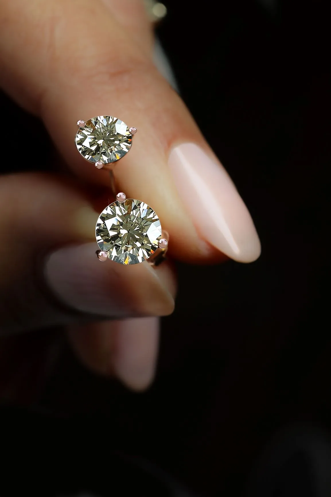 2 ctw Champagne Diamond Studs