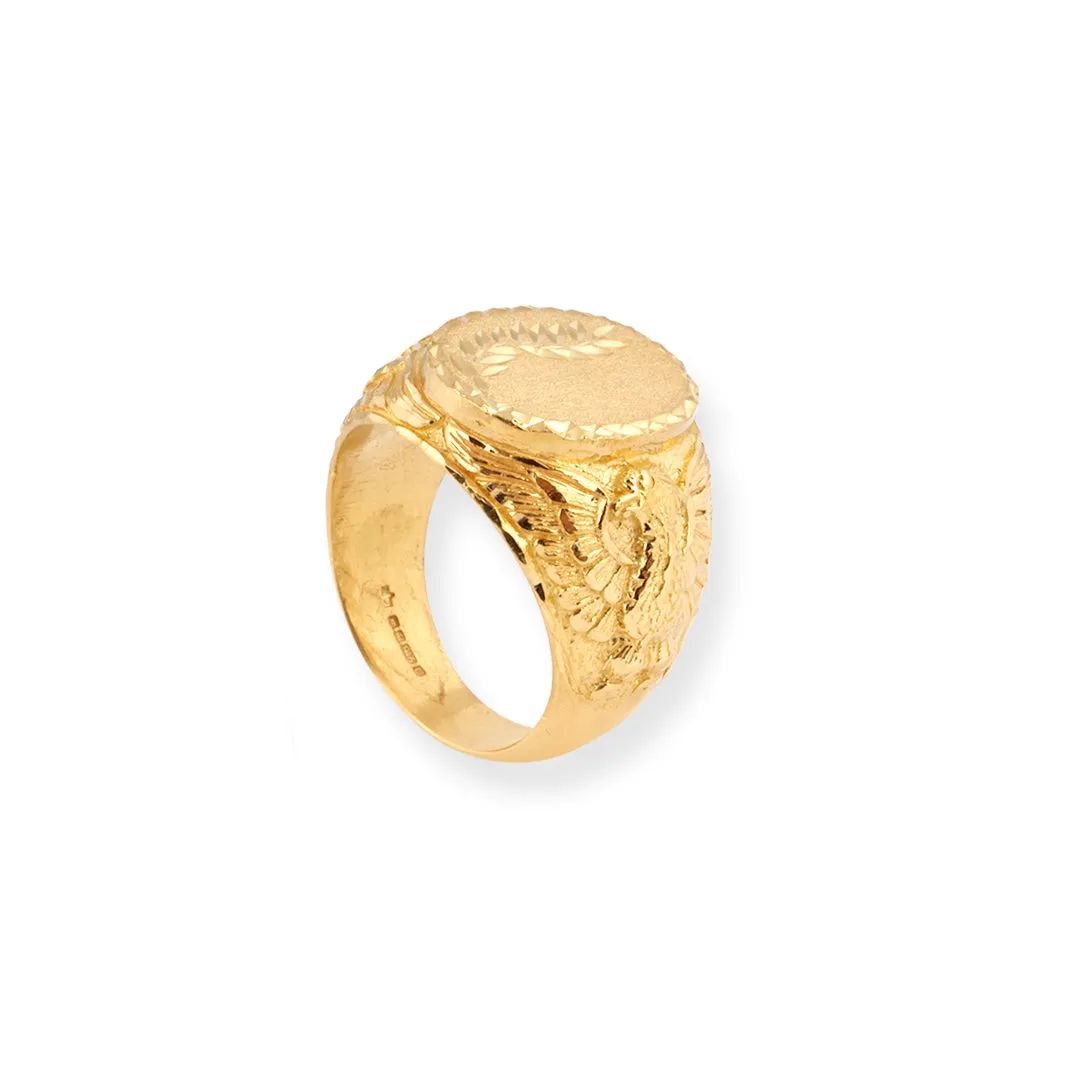 22ct Gold Gents Signet Ring GR-7896