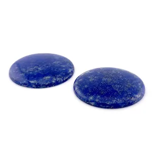 23 to 41mm Chilean Lapis Round Disc Cabs