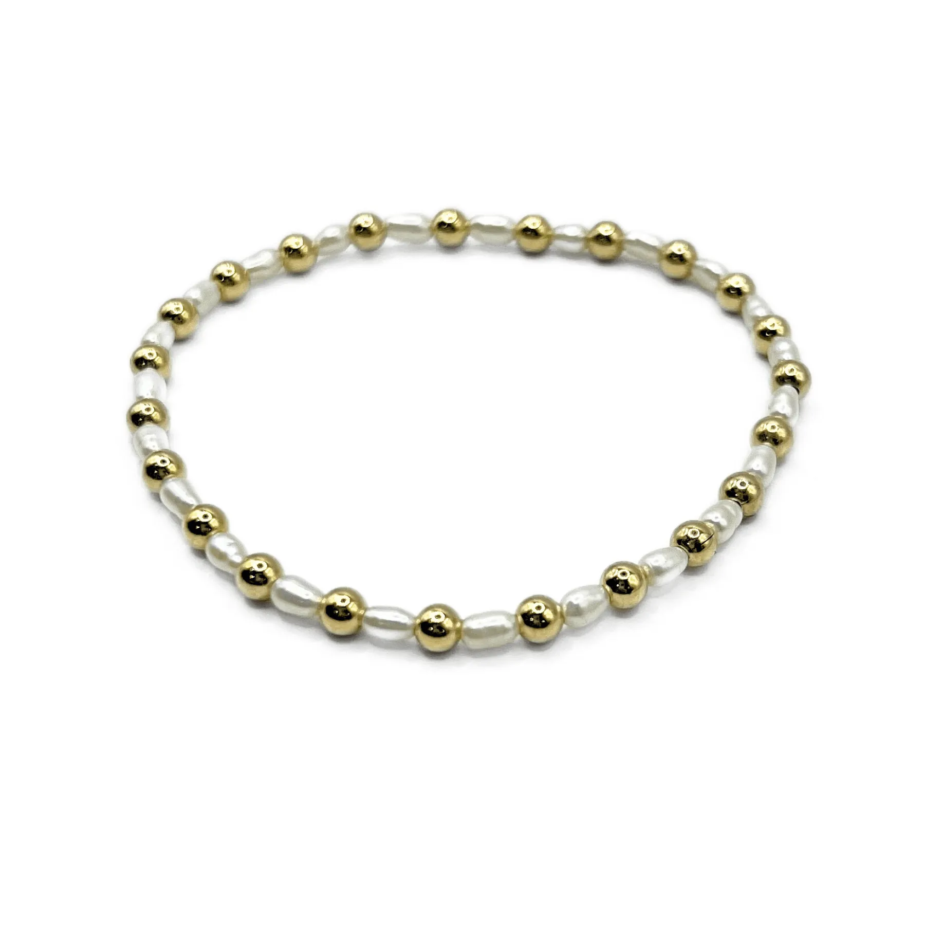 4mm Montauk 14k Gold and Pearl Waterproof Bracelet