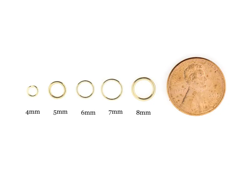 6mm 18ga Gold Filled CLOSED Jump Ring