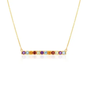 9ct Multistone Necklace