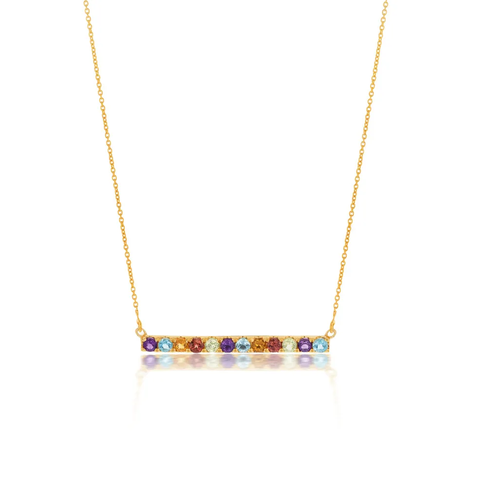 9ct Multistone Necklace