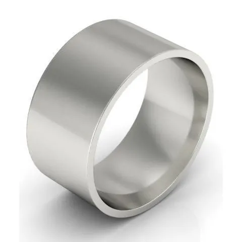 9mm Flat Wedding Ring in 18k