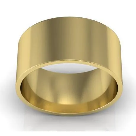 9mm Flat Wedding Ring in 18k