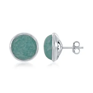 African Amazonite Stud Earrings