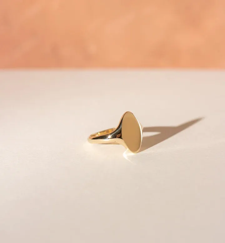 Almond Signet Ring