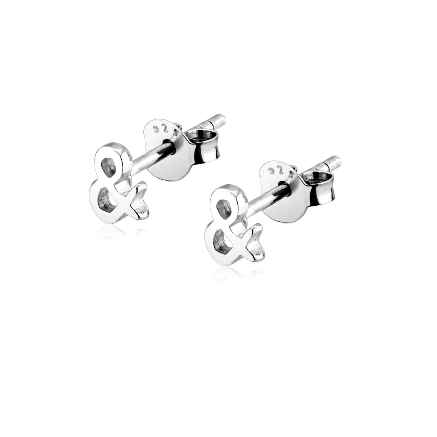 Ampersand Symbol Stud Earrings