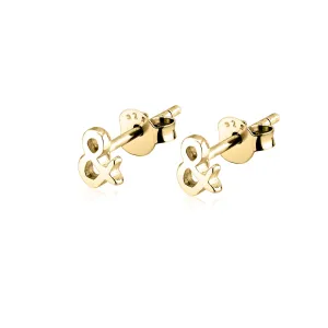 Ampersand Symbol Stud Earrings