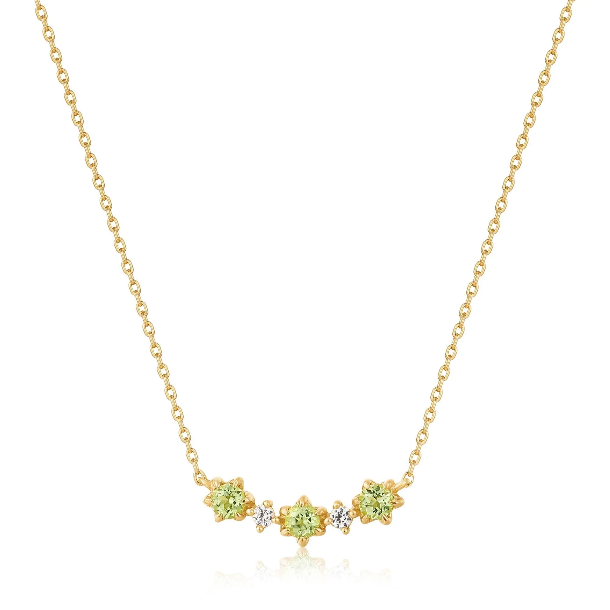 Ania Haie 14kt Gold Peridot and White Sapphire Necklace