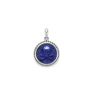 Anthem Small Lapis Skull Crossbone Amulet