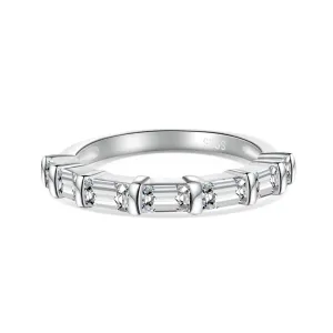 Baguette Bar Half Eternity Ring