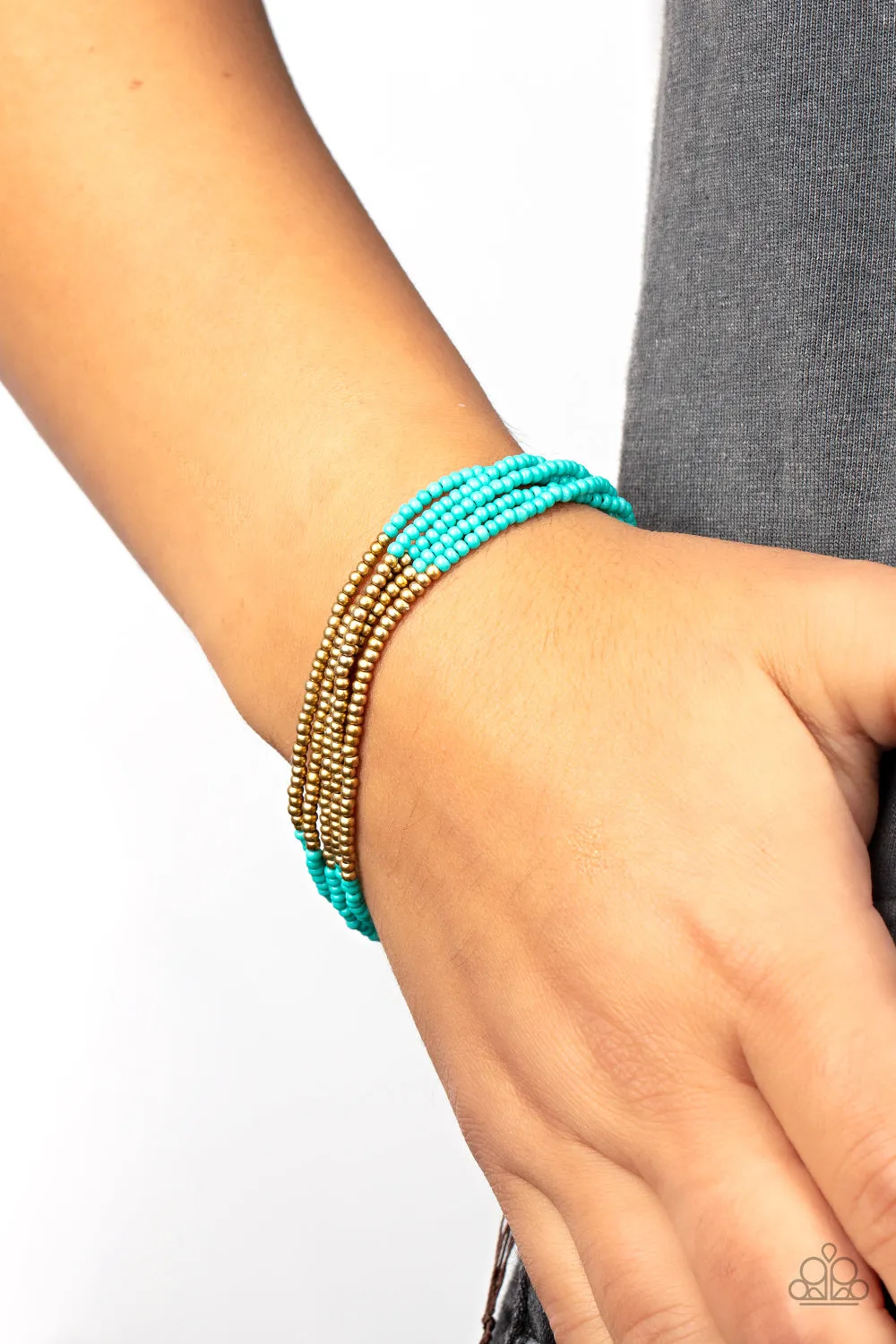 BEAD Bold - Blue Bracelet - Paparazzi Accessories