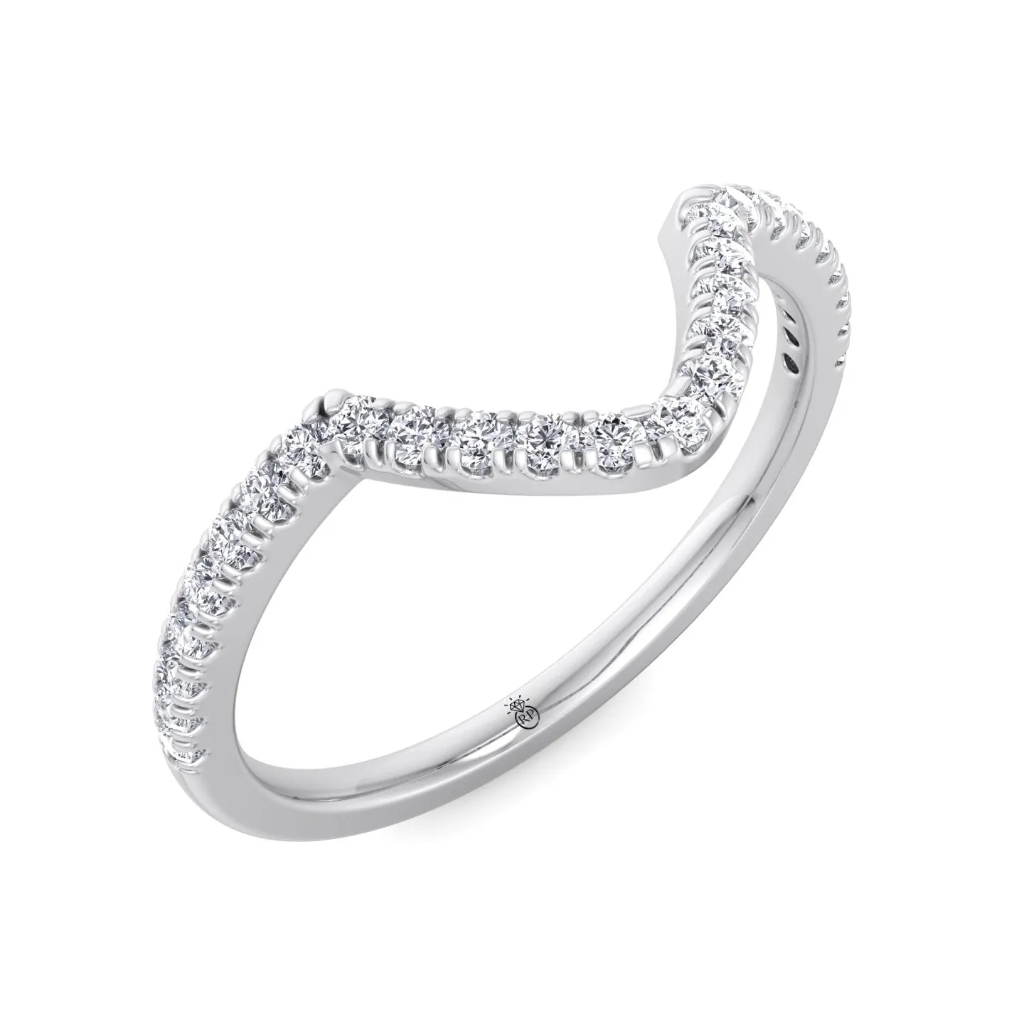 Beverly - Curved Pave Wedding Band (0.21 CT)