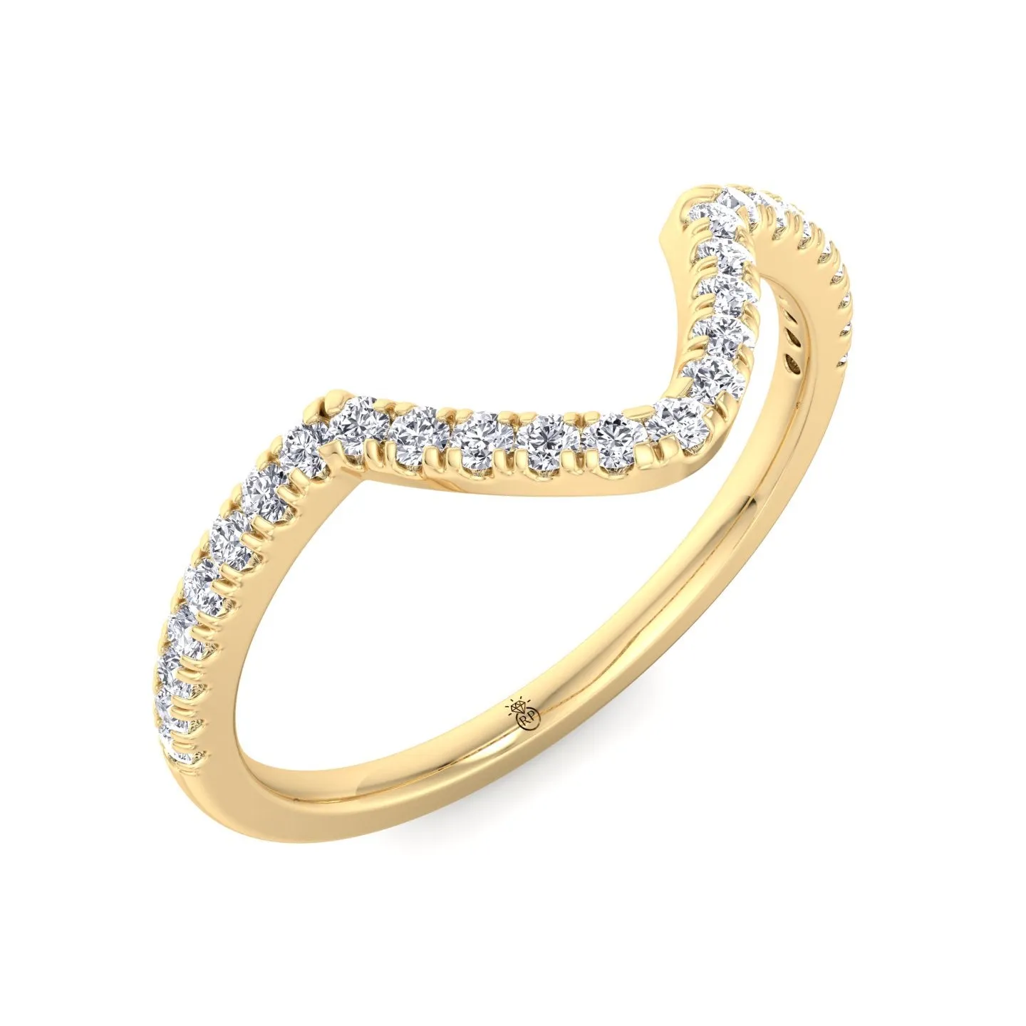 Beverly - Curved Pave Wedding Band (0.21 CT)