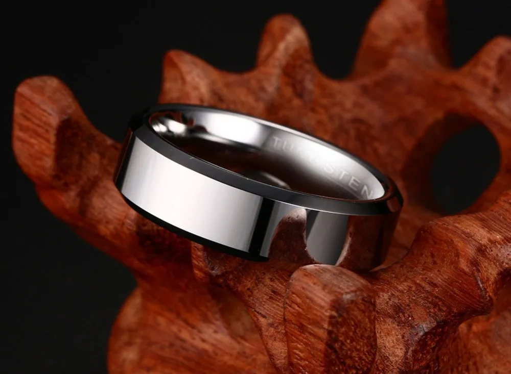 Black Tungsten Carbide Men's Ring Wedding Engagement Ring