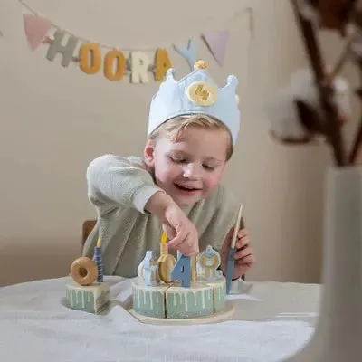 Blue Birthday Crown with Numbers