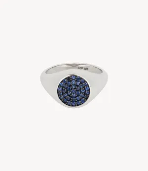 Blue Sapphire Signet Ring