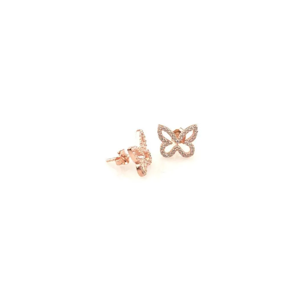 Butterfly Stud Earrings, dainty Sterling Silver Butterfly earrings