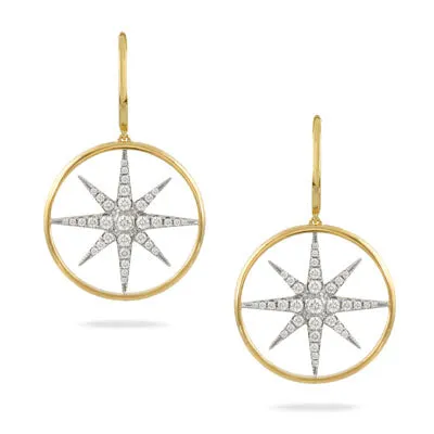 Celestial Diamond Star Drop Earrings