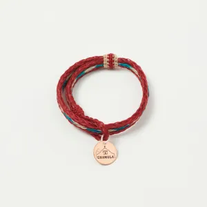 Chamula Braided Horsehair Bracelet - Red/White/Turquoise