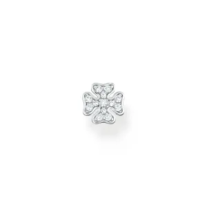 CHARMING COLLECTION CLOVER CZ EARRING SINGLE