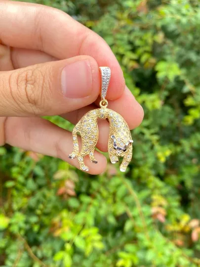 Cheetah Pendant 18K Gold Filled 29x26mm