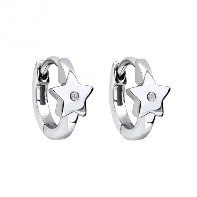 Children's Diamond Star Hoop Earrings E6393