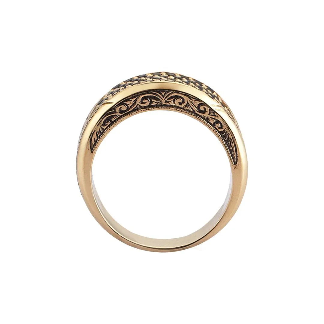 Classic Pave Signet Ring - Solid Gold