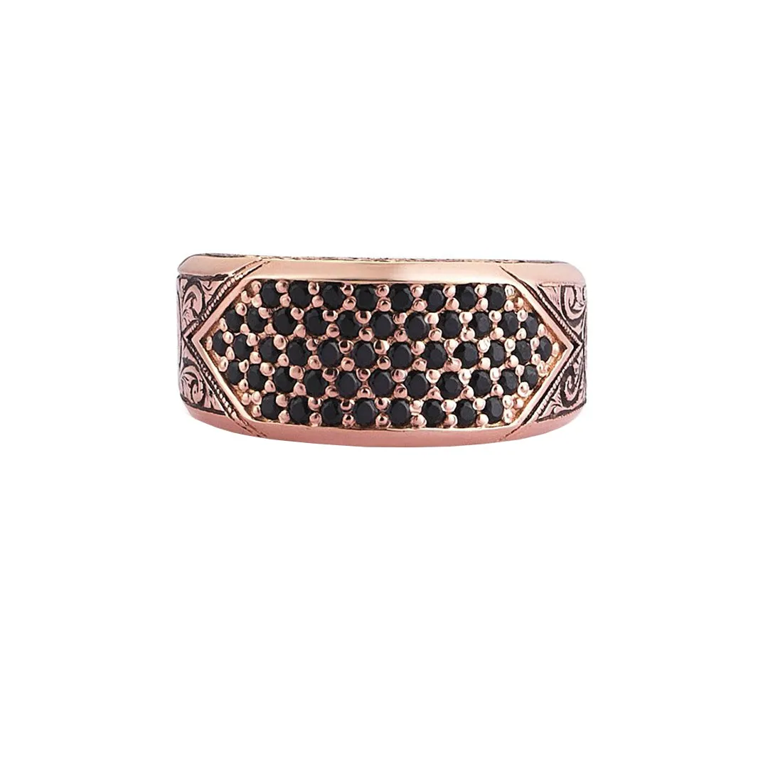 Classic Pave Signet Ring - Solid Gold